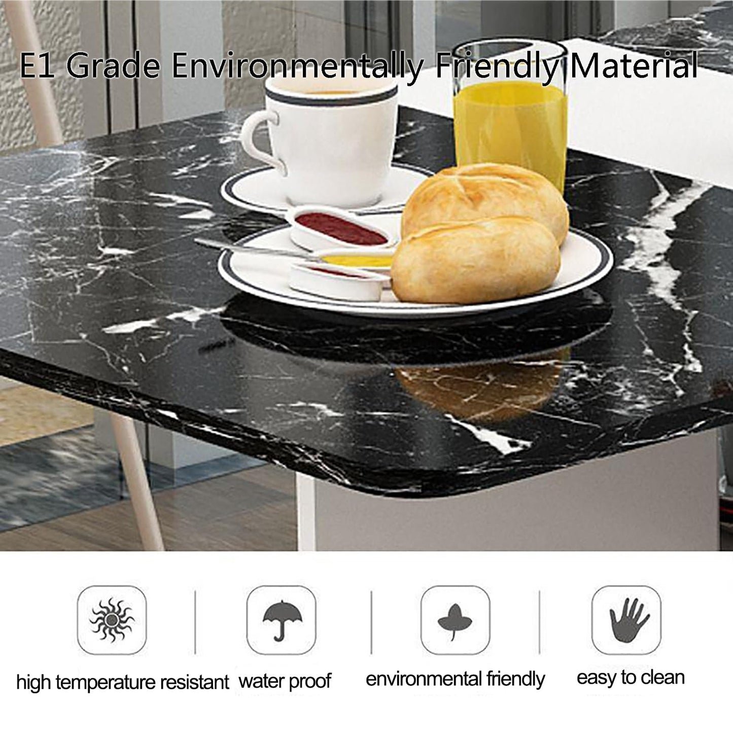 Folding Dining Table with Storage Shelves & Wheels - Space-Saving Extendable Table for Small Apartments